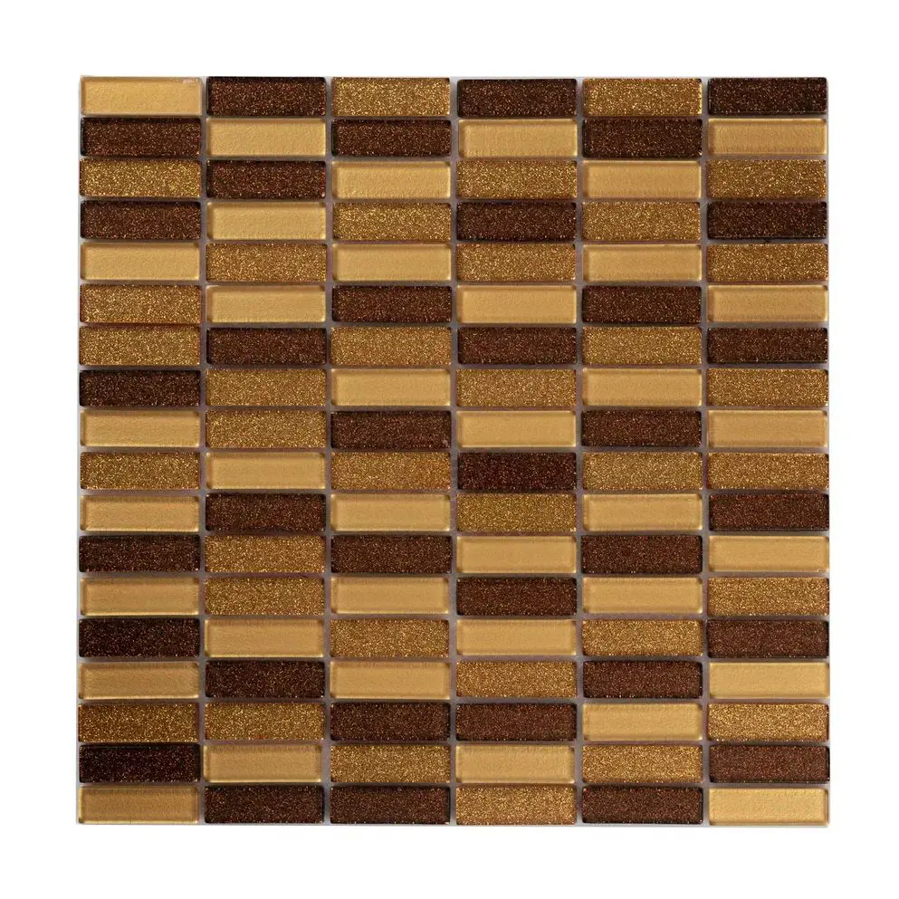 Изображение товара Мозаика стеклянная Керамоград Kg101m_05 30.5x29.8 см цвет коричневый