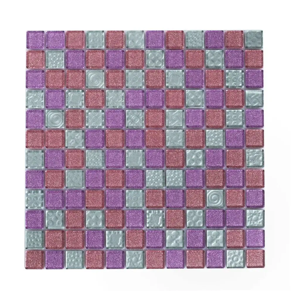 Изображение товара Мозаика стеклянная Керамоград F49.50.52_05 30x30 см цвет розовый