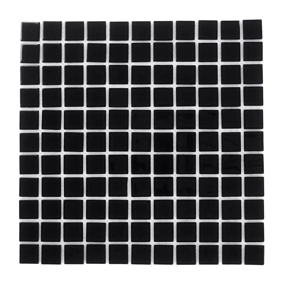 Изображение товара Мозаика стеклянная Керамоград Fa066_10 30x30 см цвет черный