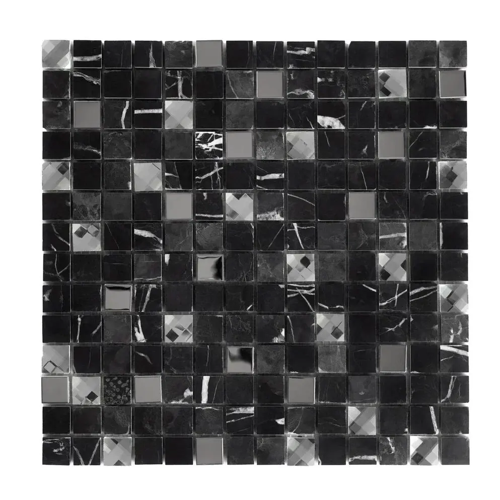 Изображение товара Мозаика стеклянная Керамоград P07_10 30x30 см цвет черный