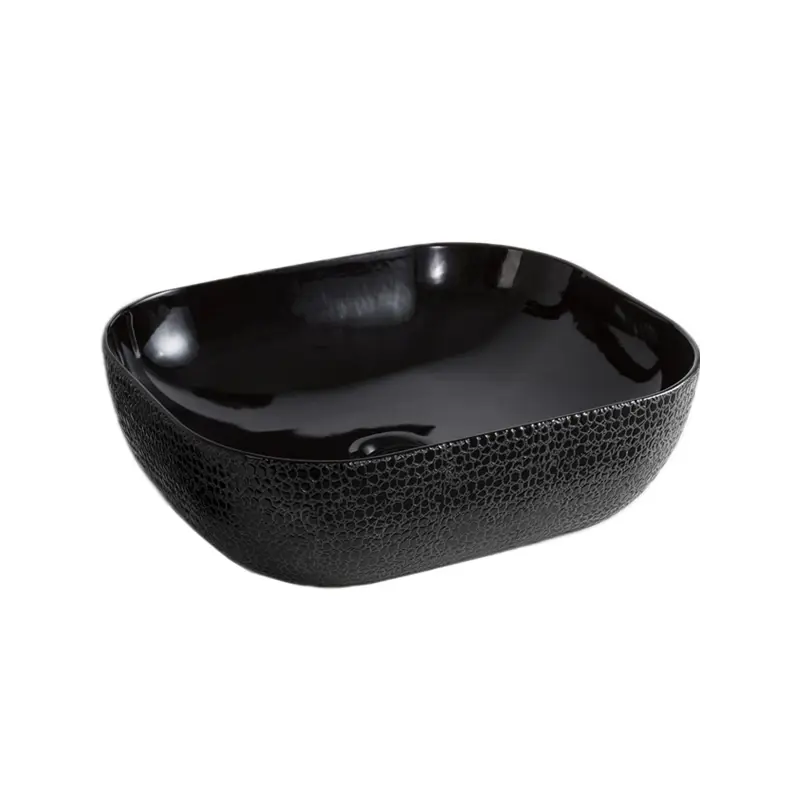 Изображение товара Раковина накладная Ceramalux nc D1302H004 50см цвет черный