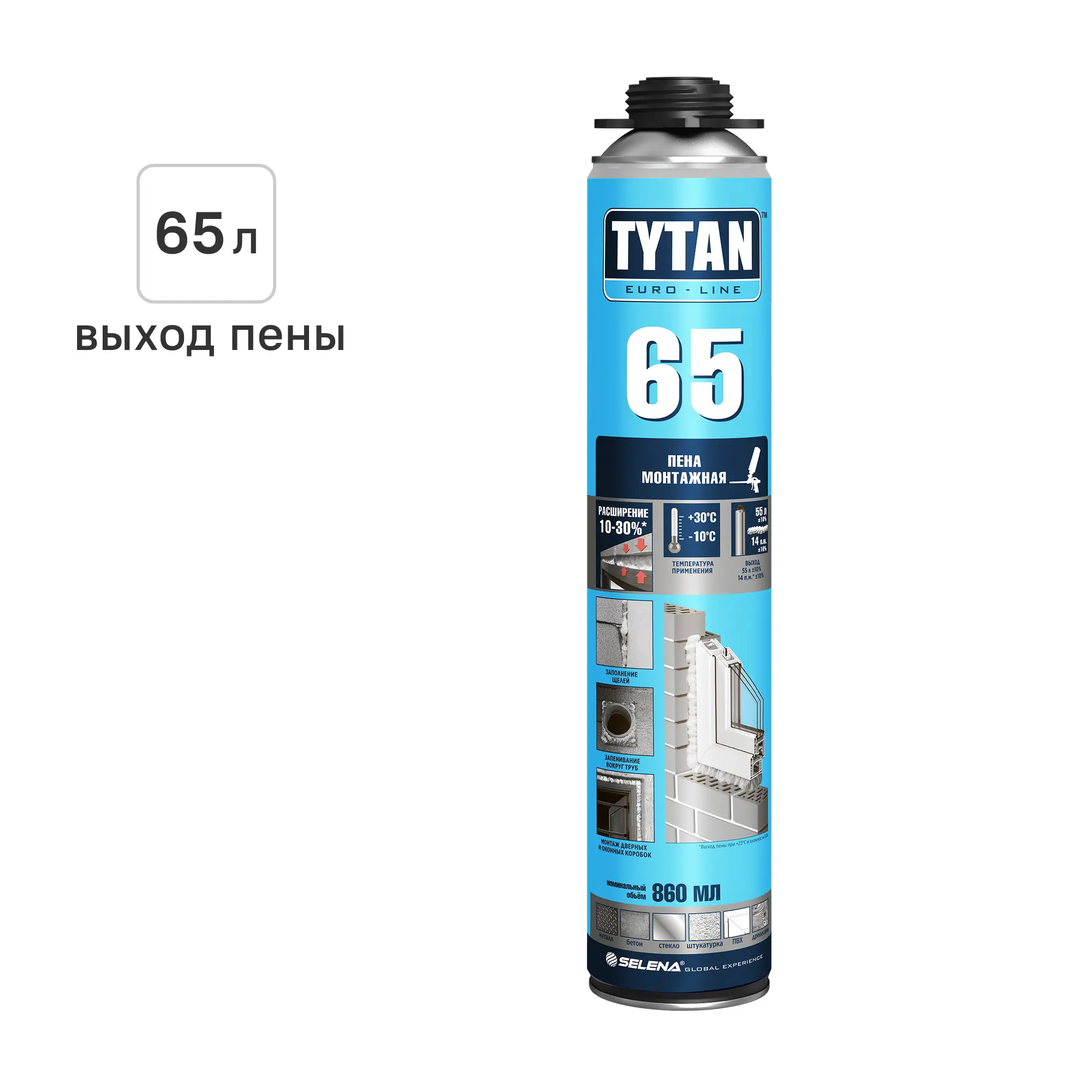 Изображение товара Пена монтажная профессиональная Tytan EL65 всесезонная 860 мл