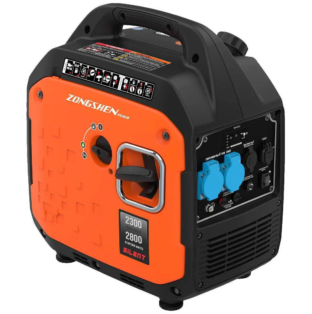 Изображение товара Генератор бензиновый Zongshen 1T90DFQ28 2.5 кВт
