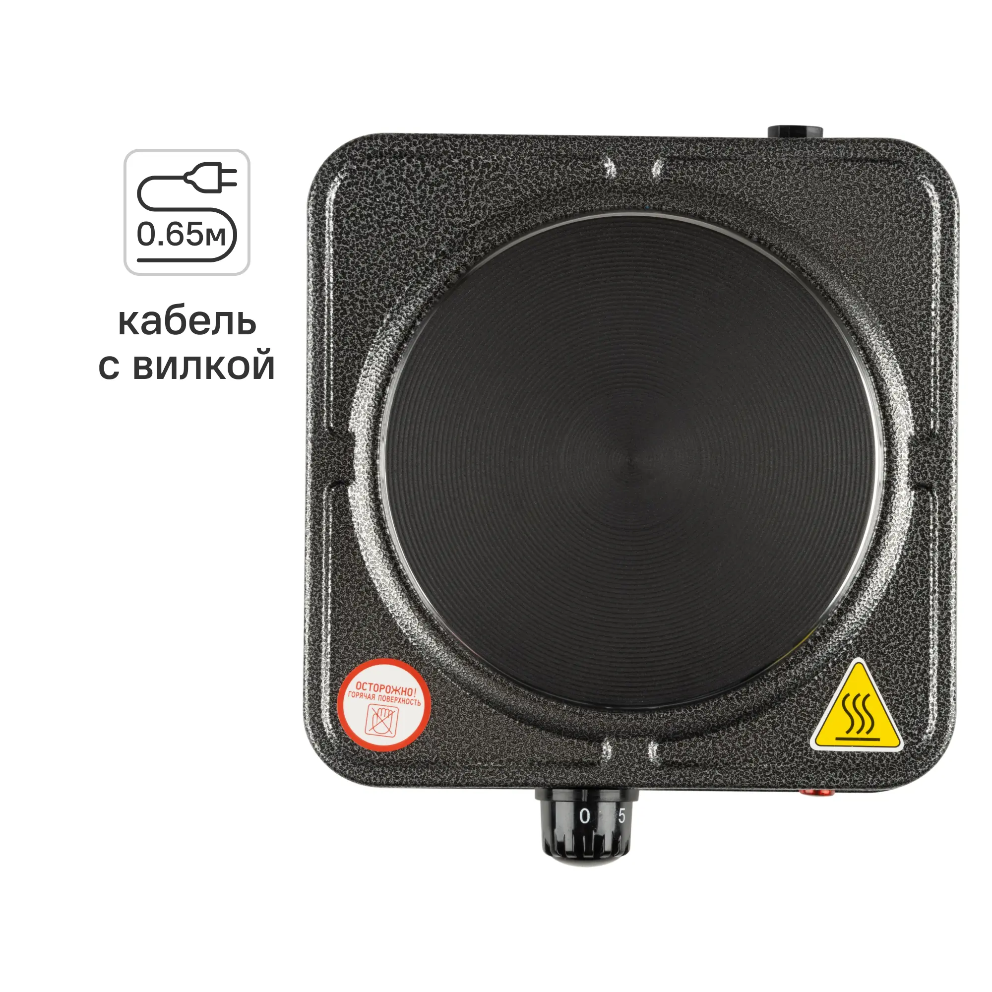 Изображение товара Электрическая настольная плита HomeStar HS-1102 24.6 см 1 конфорка цвет серый