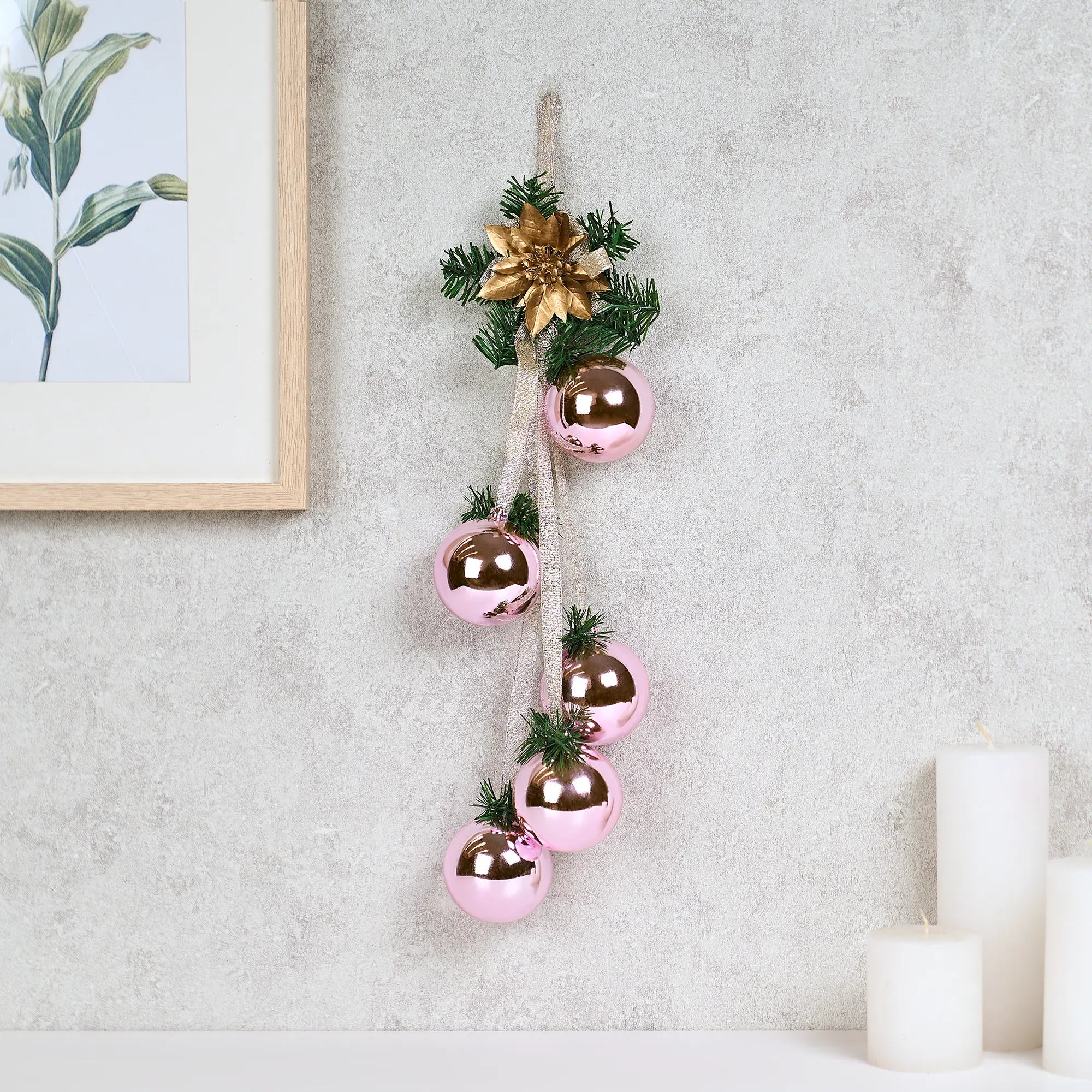 Изображение товара Украшение декоративное KREAFORTA Шары 47 см розовый