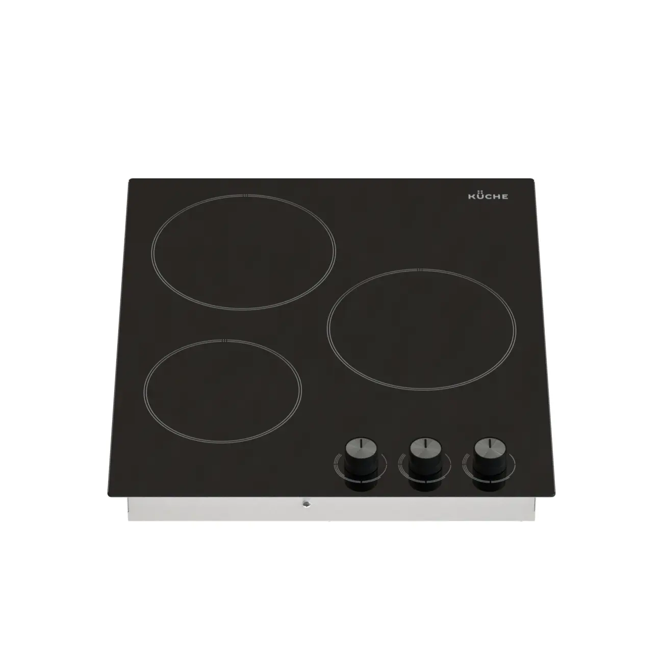 Изображение товара Стеклокерамическая варочная панель Kuche CMB 430 B 45 см 3 конфорки цвет черный