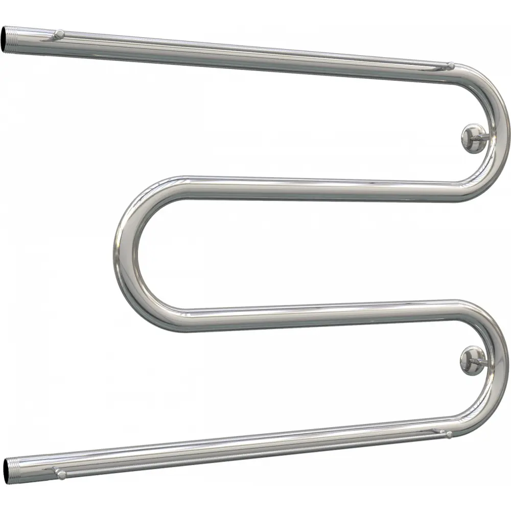 Изображение товара Полотенцесушитель водяной с полкой m-образный Роснерж M101100 600x700 мм боковая универсальная подводка нержавеющая сталь aisi 304 цвет хром