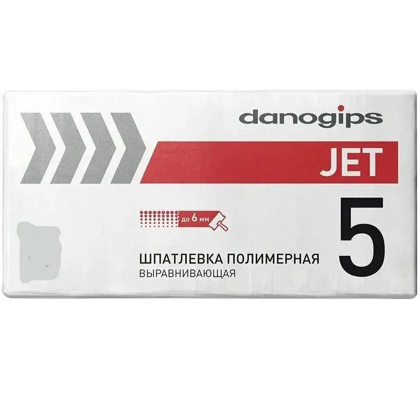 Изображение товара Шпатлевка полимерная выравнивающая Danogips JET 5 белый 25кг