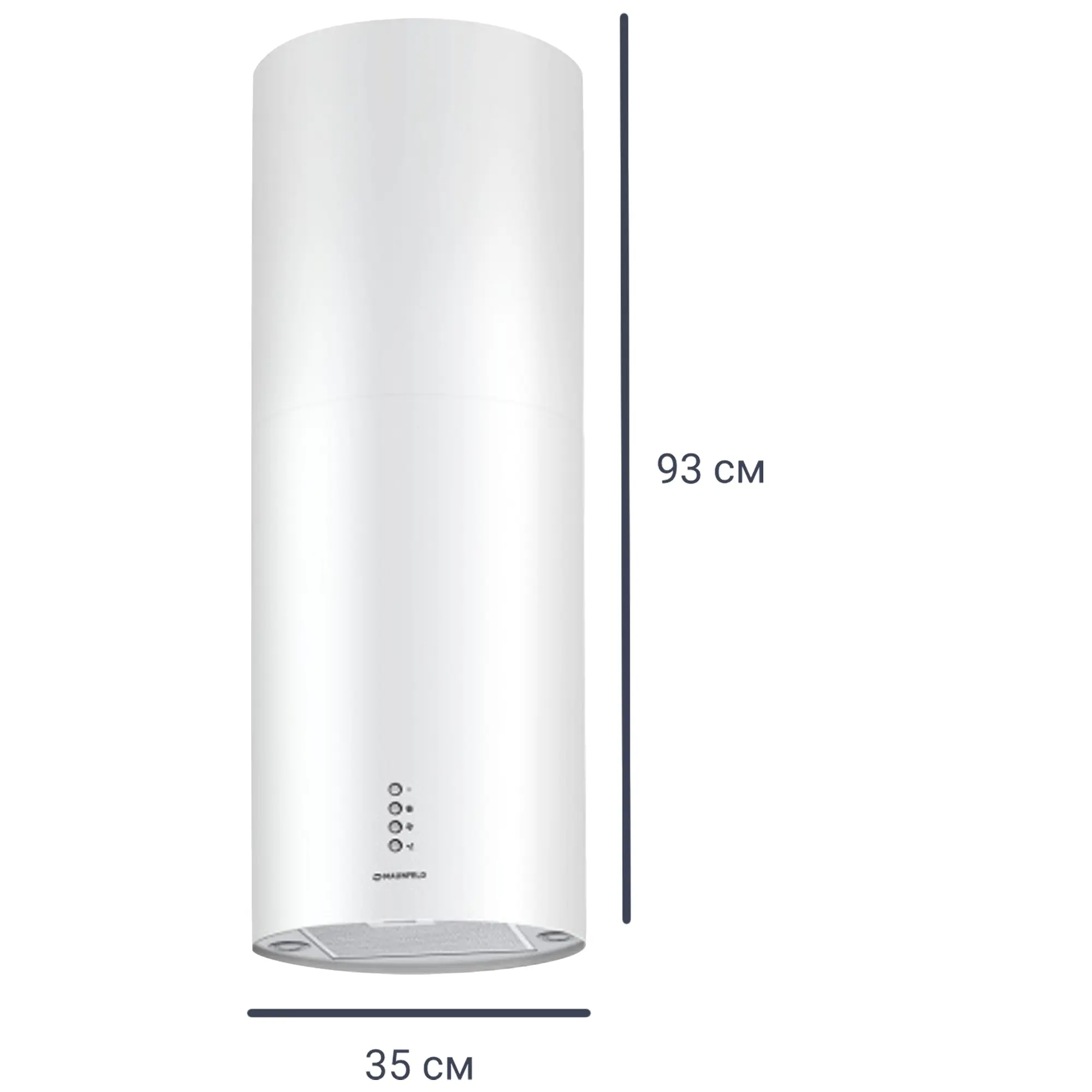 Изображение товара Вытяжка цилиндрическая MAUNFELD Lee Wall 35 см белая современная кухня