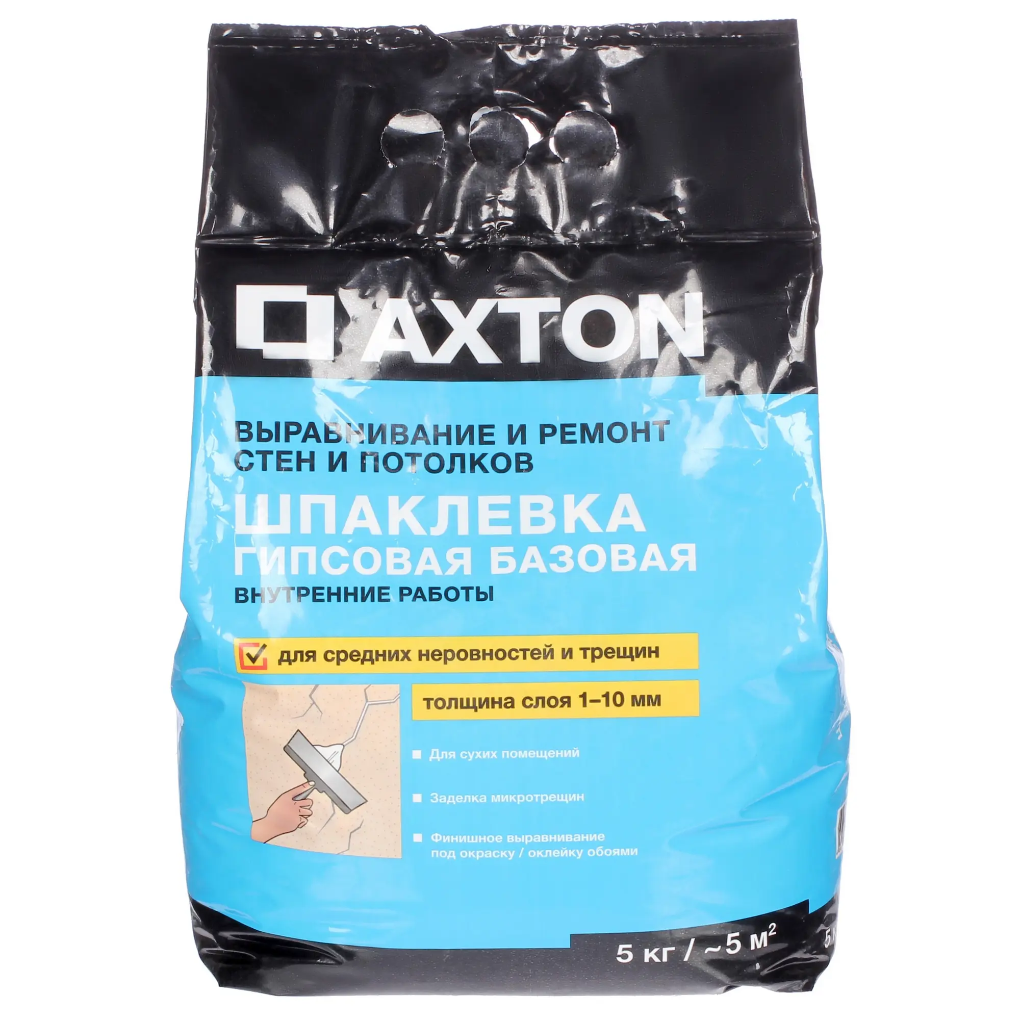 Изображение товара Шпаклёвка гипсовая базовая Axton 5 кг