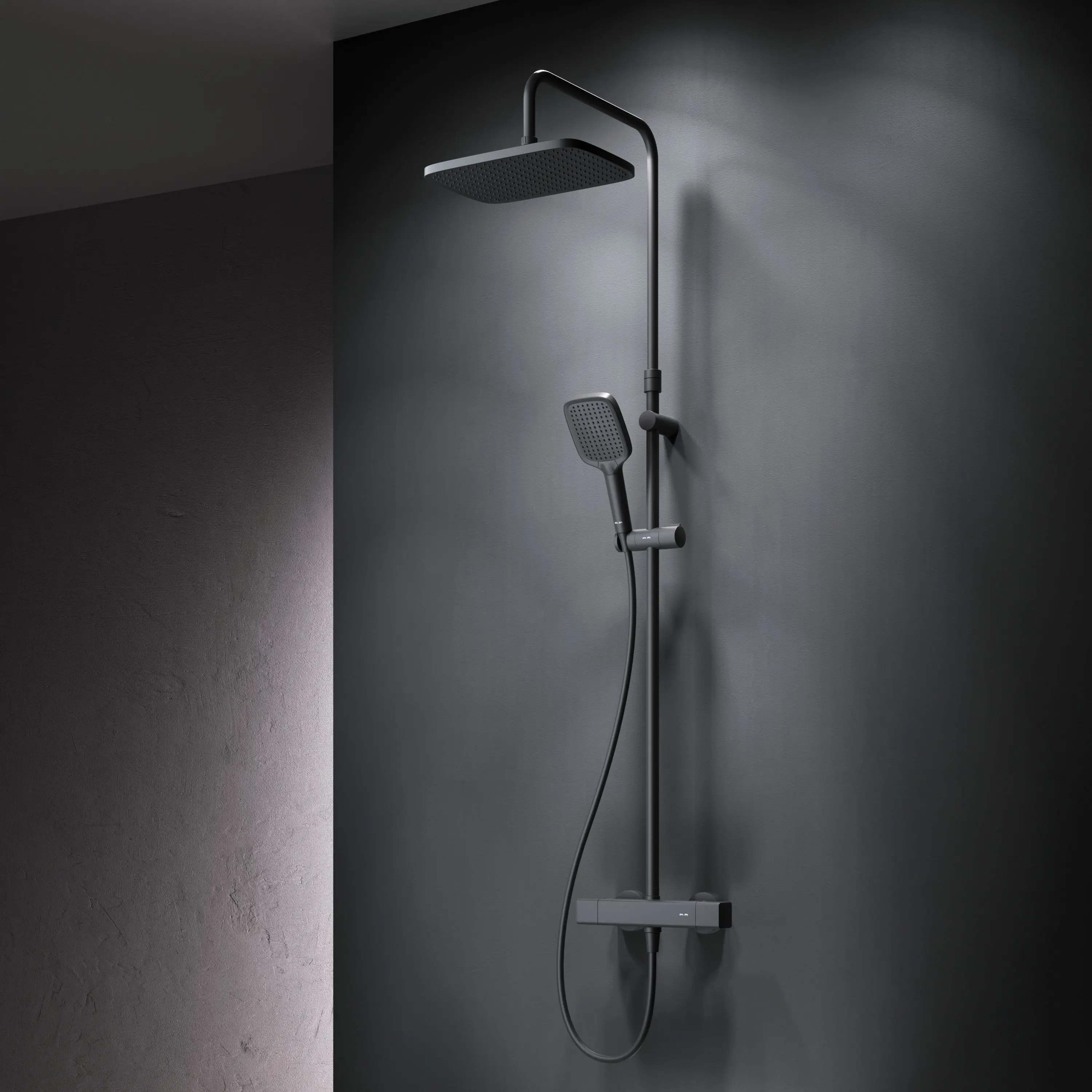 Изображение товара Душевая система AM.PM Flash F079SQ422 с термостатом черный матовый 3 режима