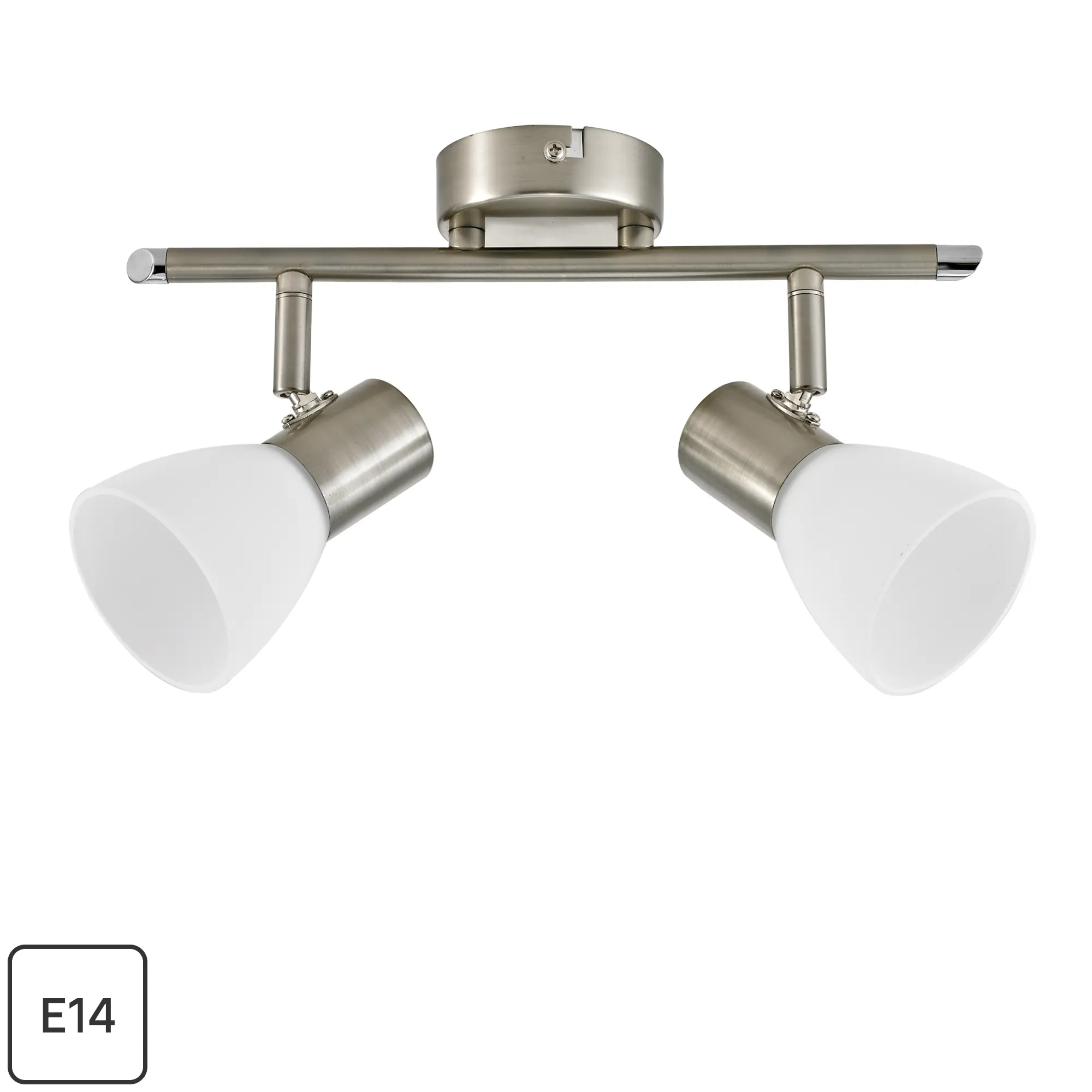 Изображение товара Спот поворотный Inspire City 2 лампы E14 никель светильник для спальни и гостиной