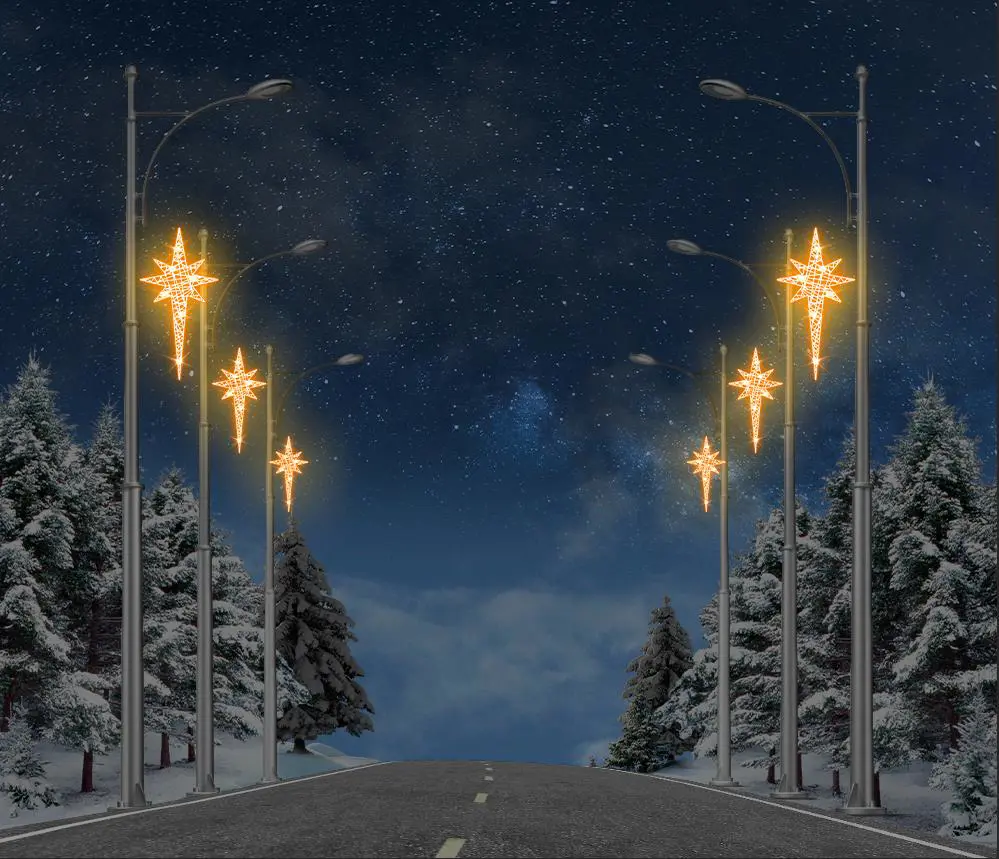 Изображение товара Электрическая светящаяся фигура Эйджи 666525 Звезда восьмиконечная 1.2 м теплый белый