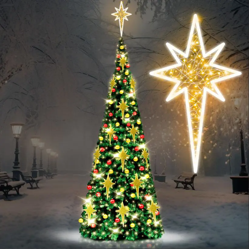 Изображение товара Электрическая светящаяся фигура Эйджи 995777 Макушка Королевская верхушка на уличную ель 100 см разноцветный