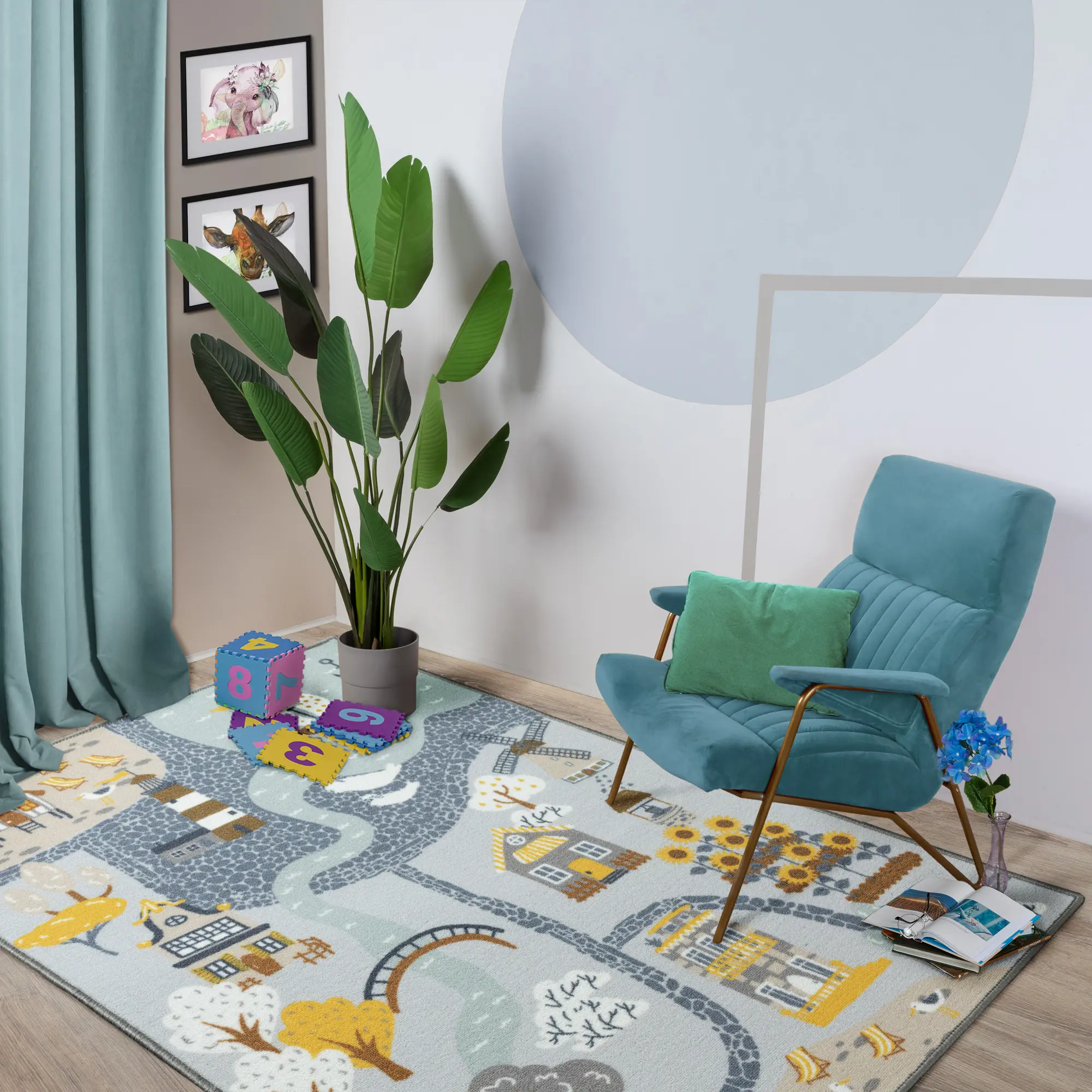 Изображение товара Ковер Бэби Маяк 100x150 см полиамид цвет разноцветный