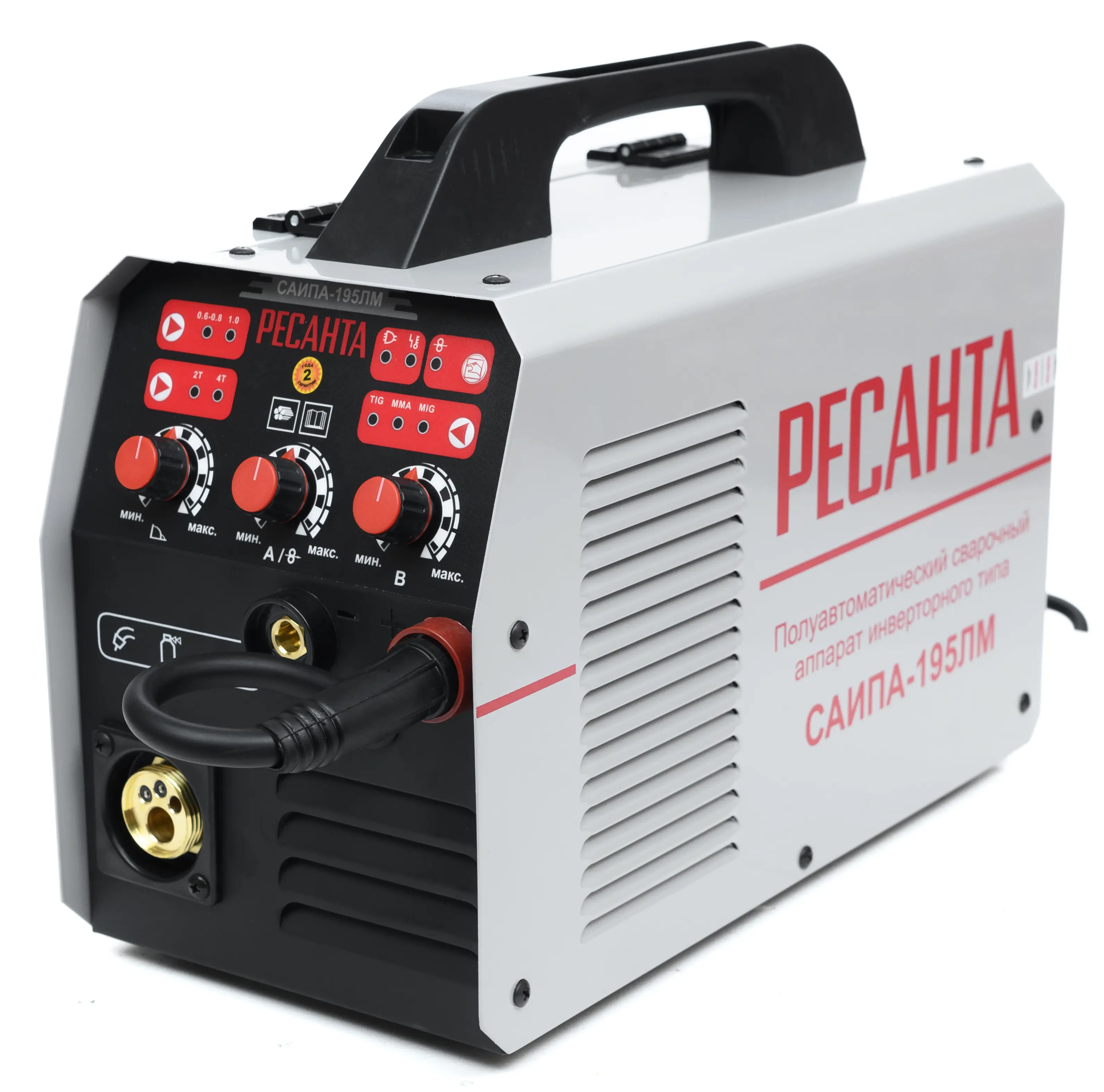Изображение товара Сварочный полуавтомат инверторный Ресанта САИПА195ЛМ, 200 А
