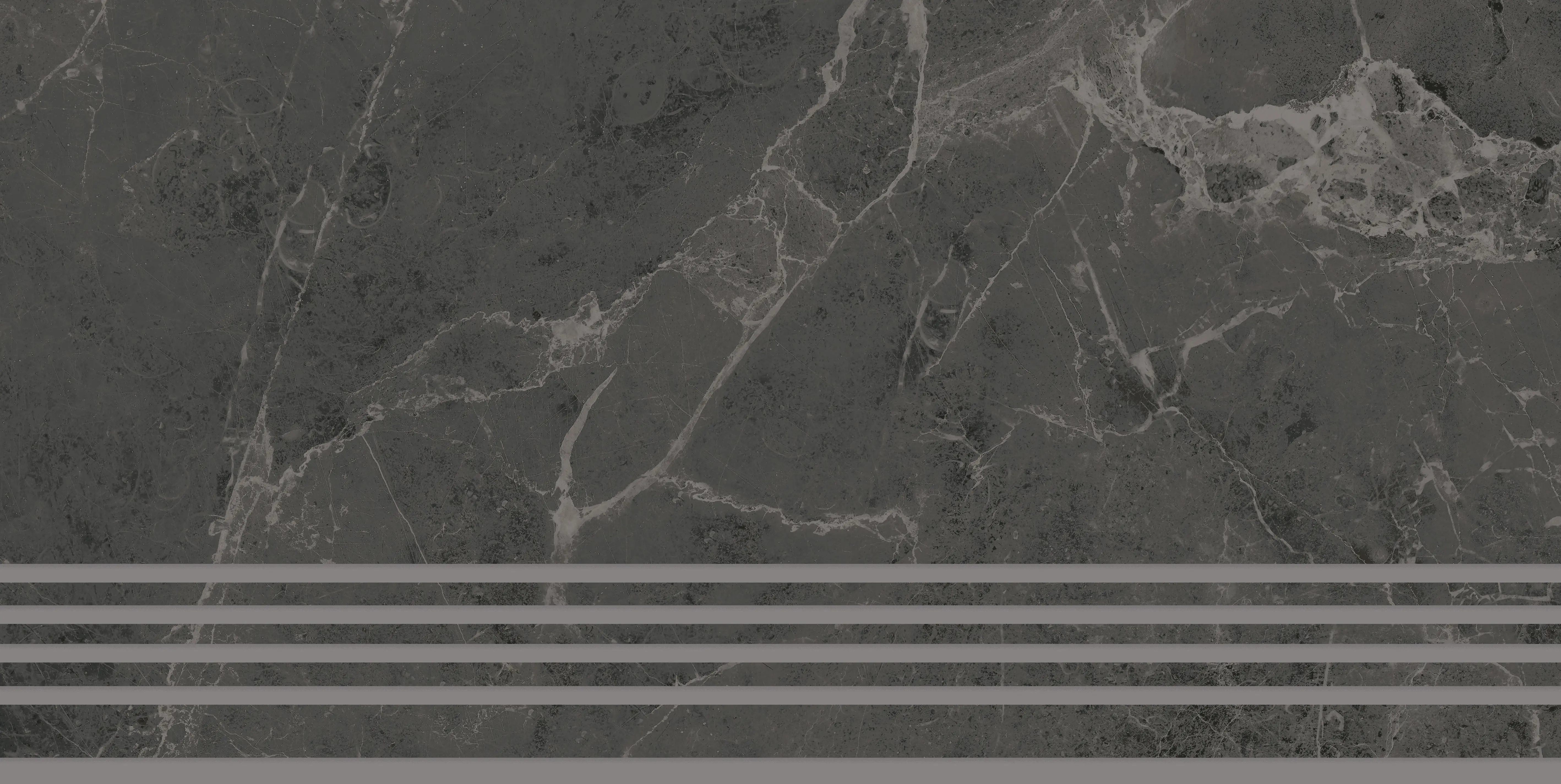 Изображение товара Ступенька с прямыми краями Kerama Marazzi Лоди 29.5x59.5 см керамогранит цвет черный