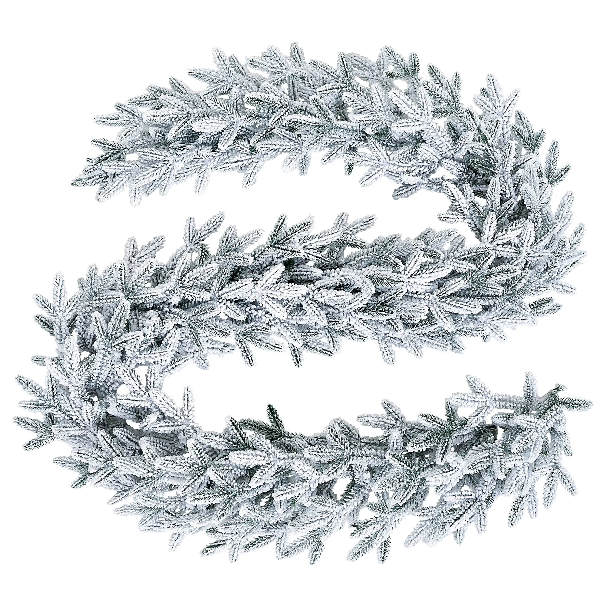 Изображение товара Хвойная гирлянда Новая елка Итальянская со снегом 200 см