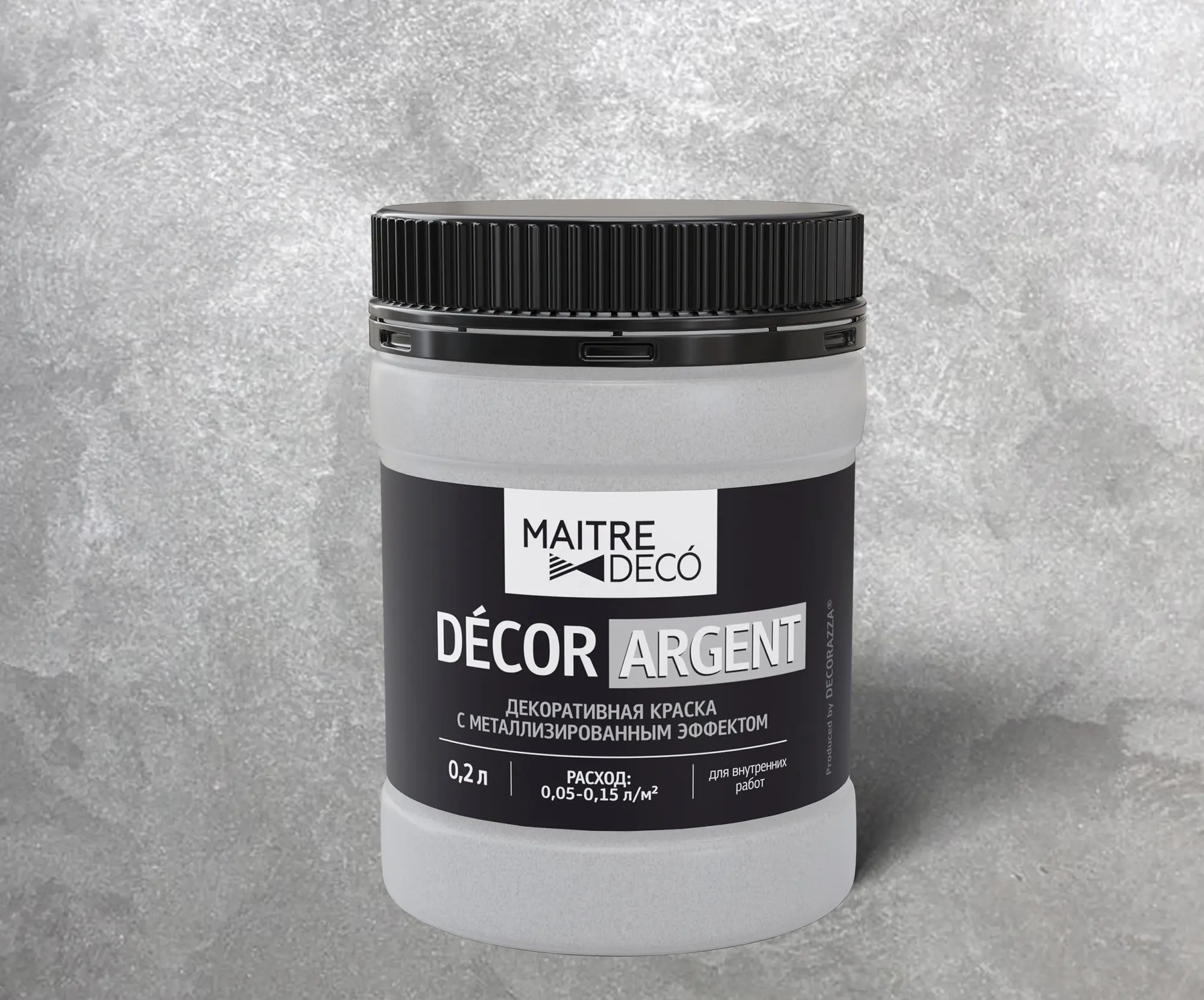 Изображение товара Краска декоративная Maitre Deco Decor Argent 0.2 л Серебряная полуглянцевая