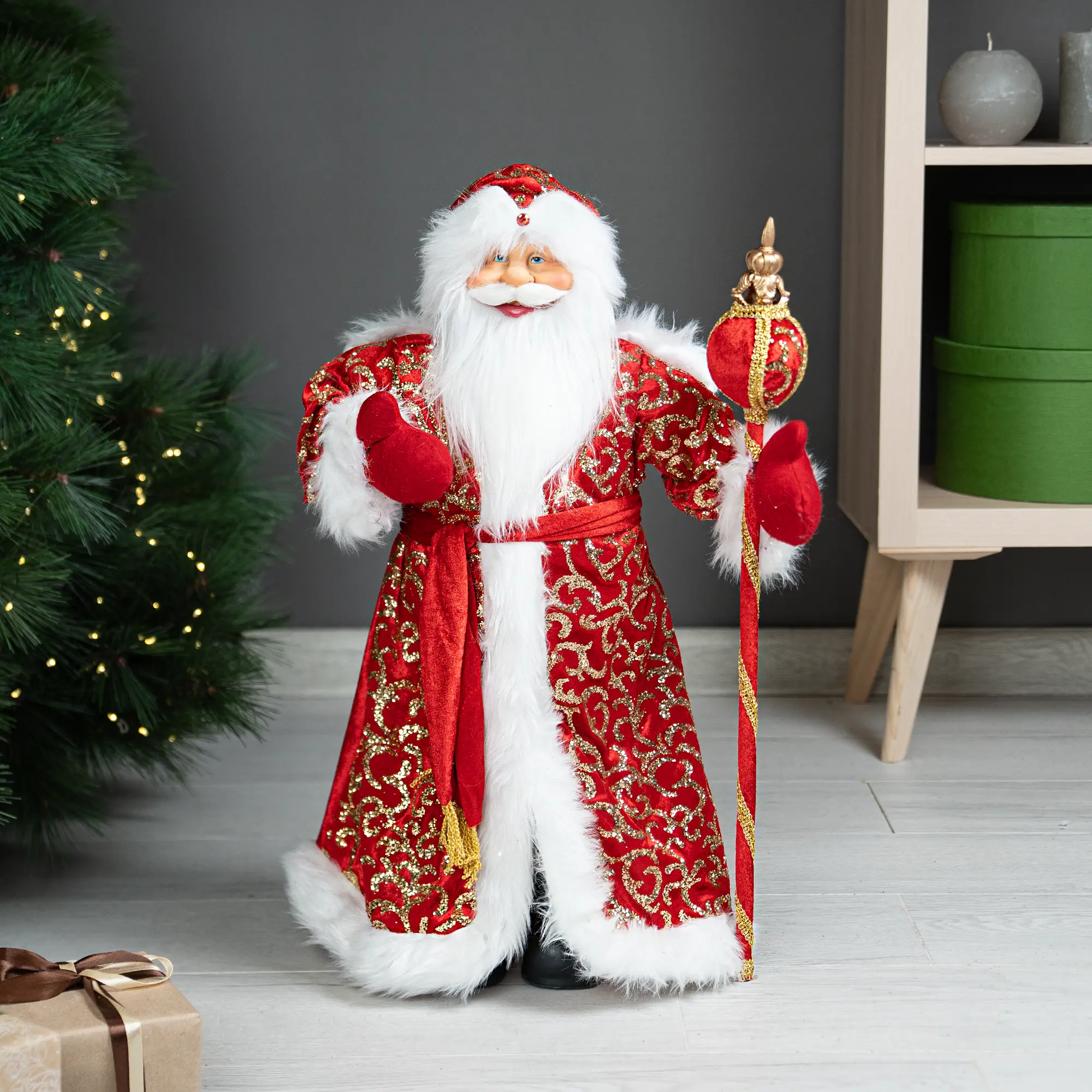 Изображение товара Фигура декоративная KREAFORTA Дед Мороз 60 см красный