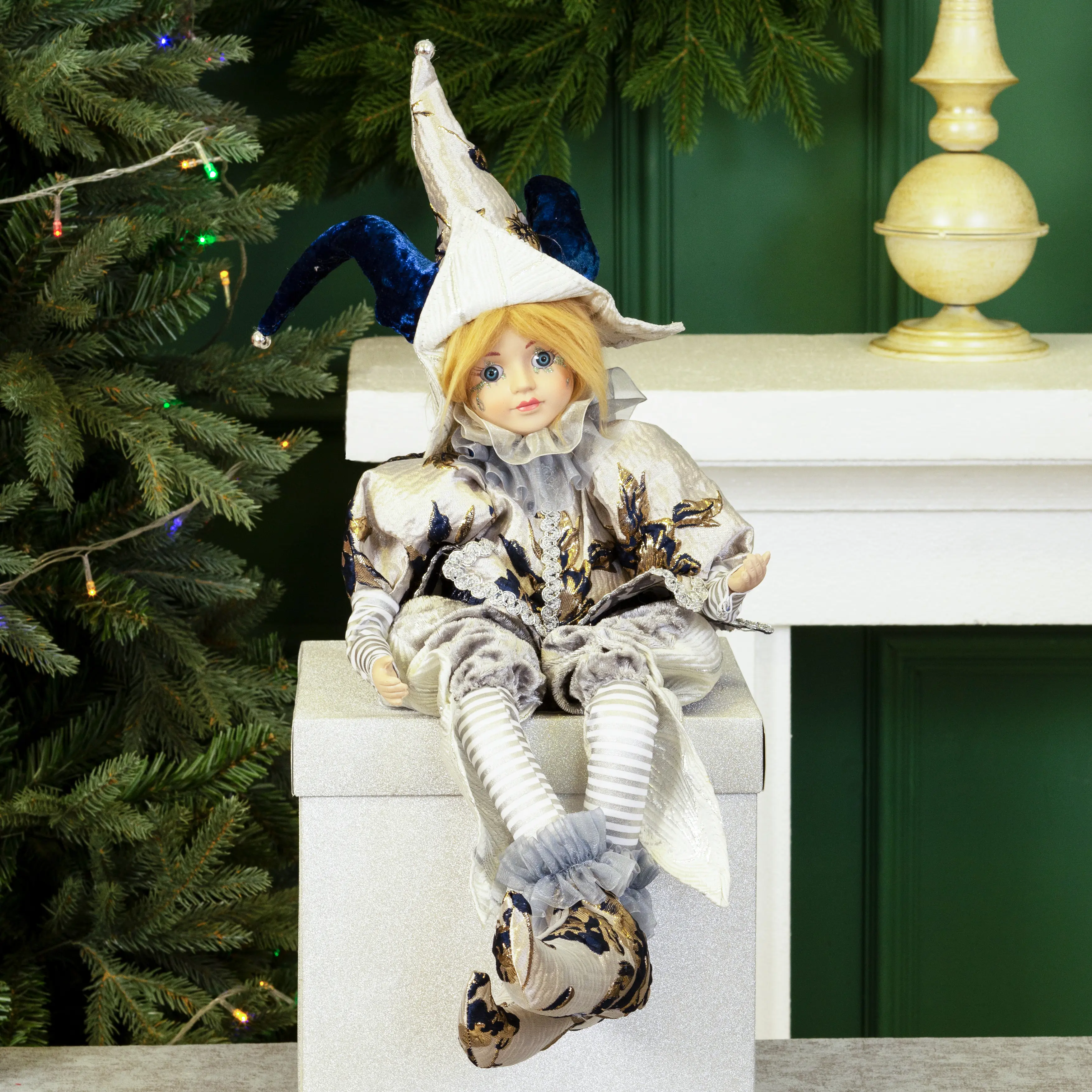 Изображение товара Игрушка Клоун 936385 65/40 см серебряный