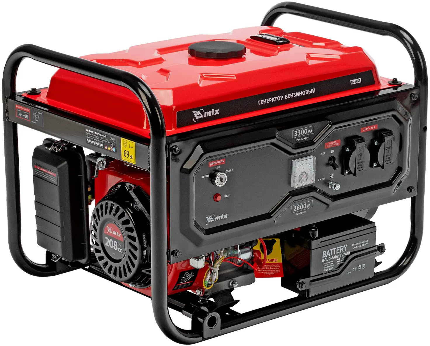 Изображение товара Генератор бензиновый MTX RS-4000E, 3.3 кВт