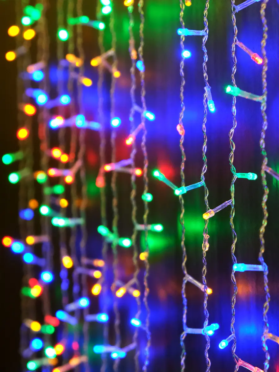 Изображение товара Электрогирлянда Sh lights LDCL250C-M занавес 200 ламп 1.1х1.5 м разноцветный