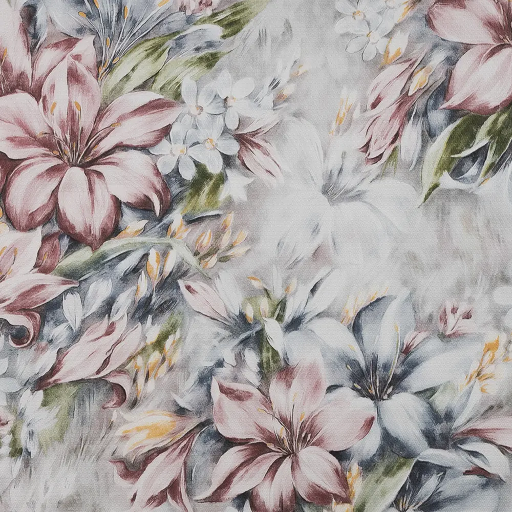 Фото Обои бумажные гофрированные Цветы 0.53х10 м