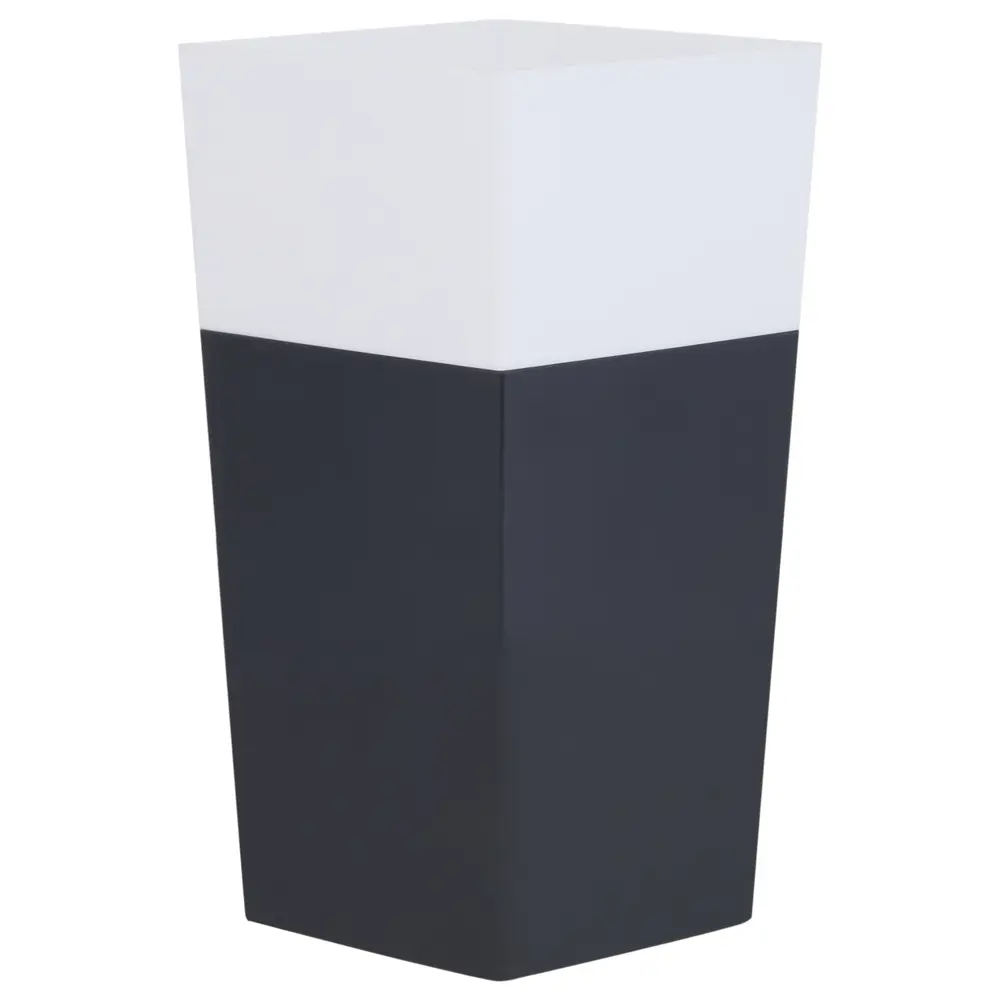 Фото Кашпо Дуо 17x17x v3.3 л пластик чёрный/белый