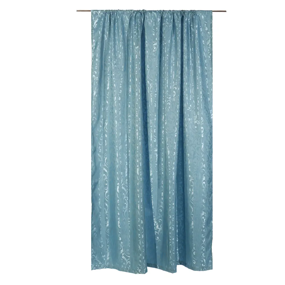 Фото Штора на ленте 200х270 см цвет бирюзовый Фото Штора на ленте 200х270 см цвет бирюзовый