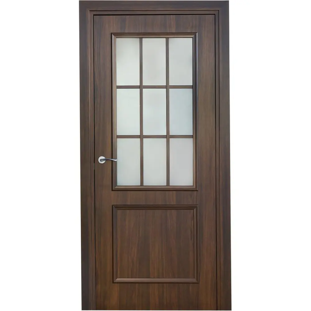 Фото Дверь межкомнатная остеклённая Altro 90x200 см, ламинация, цвет орех Марроне Фото Дверь межкомнатная остеклённая Altro 90x200 см, ламинация, цвет орех Марроне