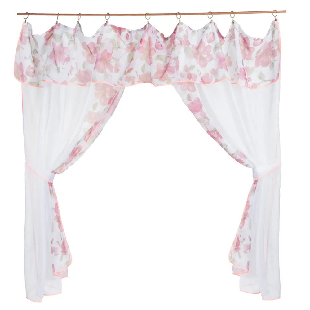 Фото Комплект штор для кухни с принтом 140х170 см вуаль КШ-2-1 Фото Комплект штор для кухни с принтом 140х170 см вуаль КШ-2-1