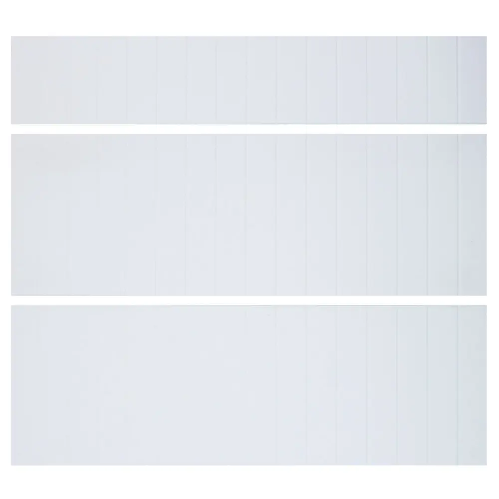 Фото Двери для шкафа Delinia «Фенс белый» 80x15 см, МДФ, цвет белый, 3 шт. Фото Двери для шкафа Delinia «Фенс белый» 80x15 см, МДФ, цвет белый, 3 шт.