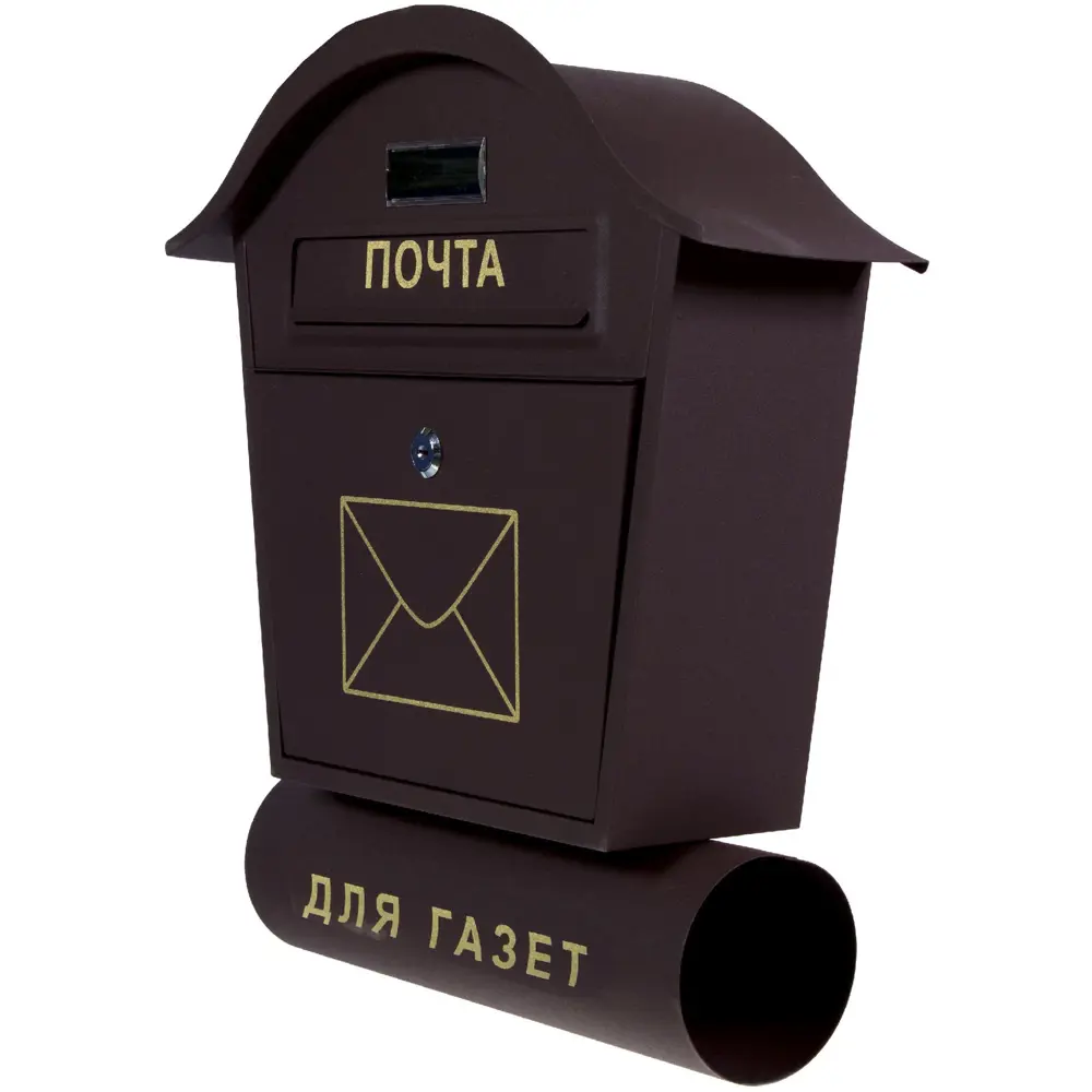 Фото Ящик почтовый Standers YX-M001-BR, стальной, цвет коричневый Фото Ящик почтовый Standers YX-M001-BR, стальной, цвет коричневый