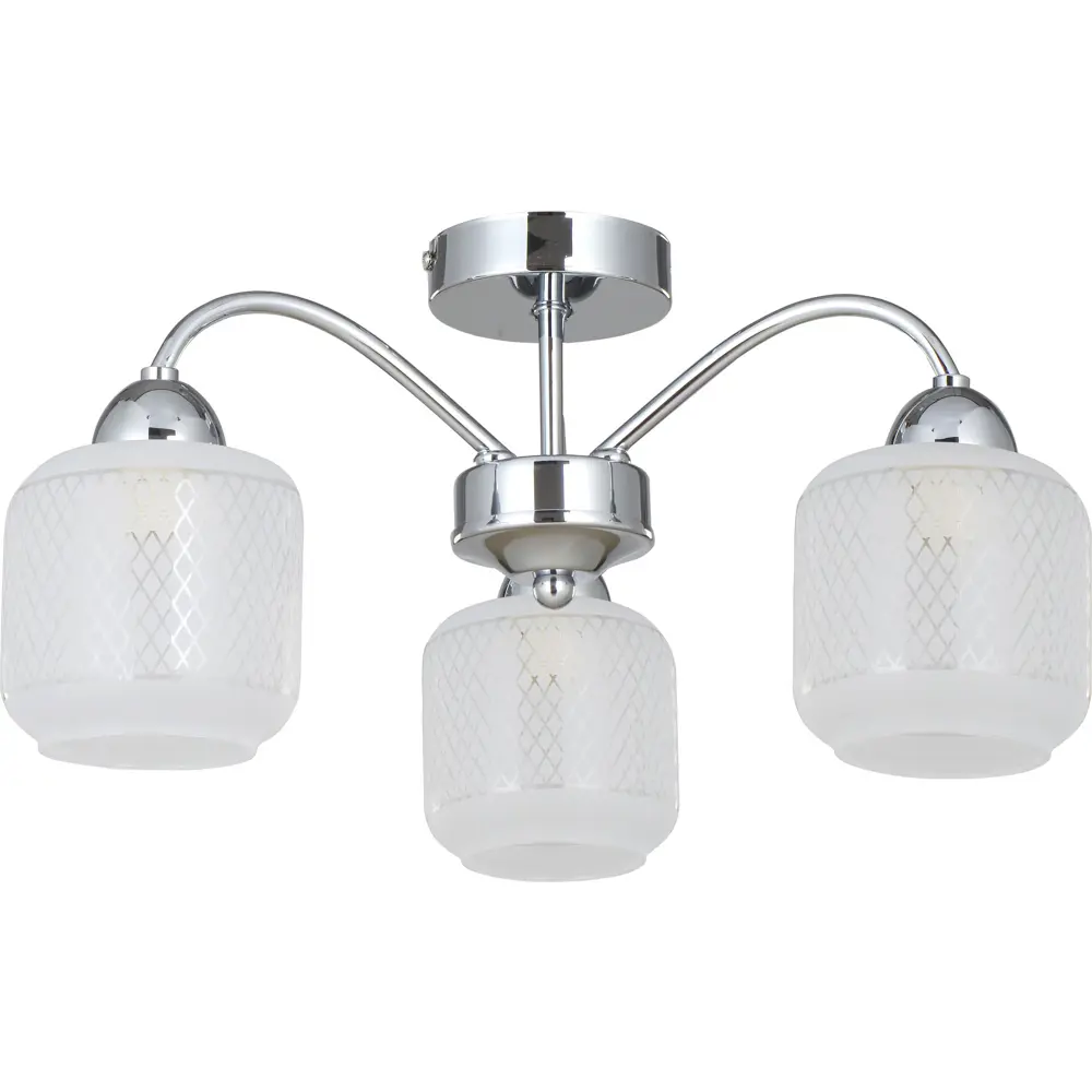 Фото Люстра Modern 3xE14x40 Вт, стекло, цвет хром Фото Люстра Modern 3xE14x40 Вт, стекло, цвет хром