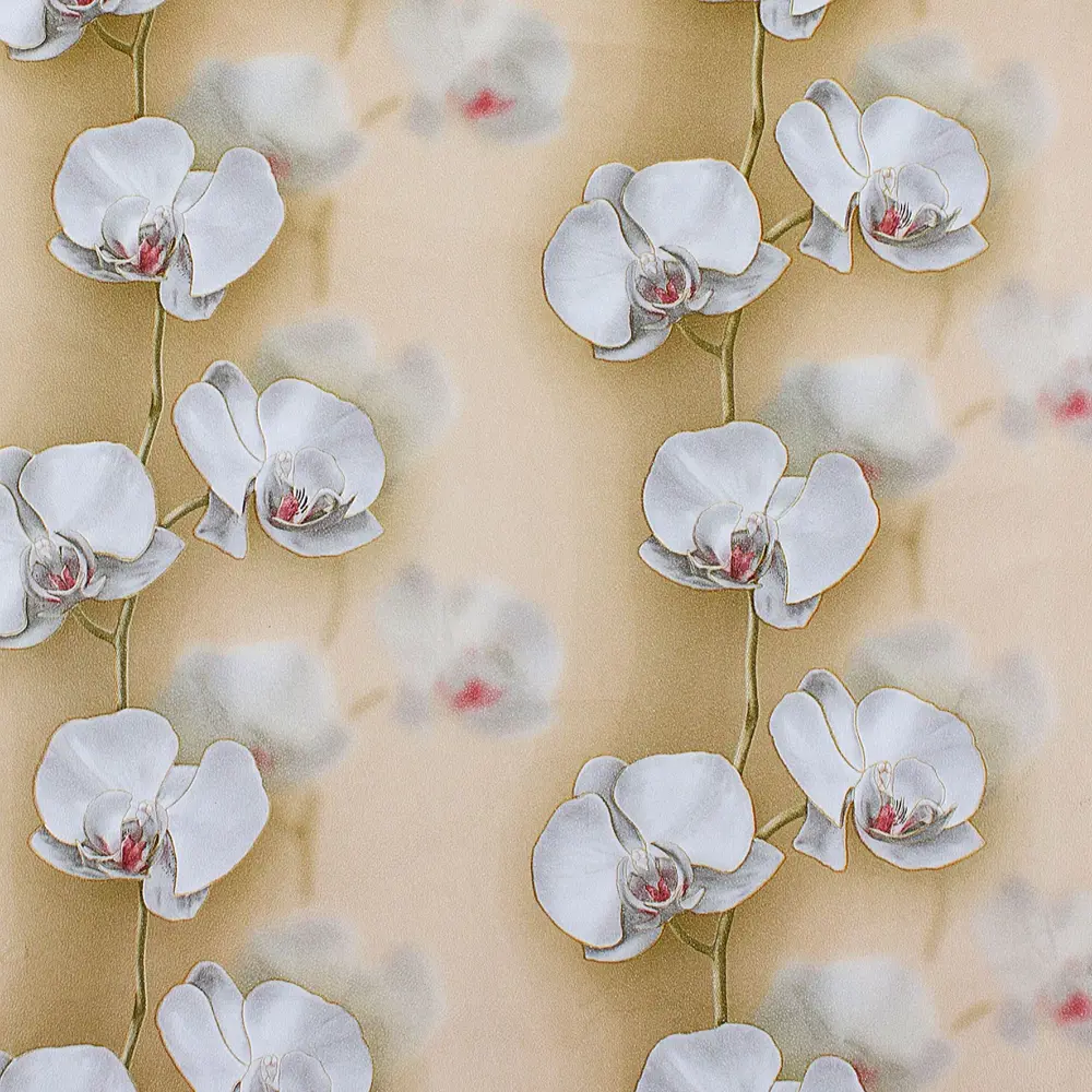 Фото Обои бумажные гофрированные Грация 0.53х10 м орхидеи цвет песочный 2 Фото Обои бумажные гофрированные Грация 0.53х10 м орхидеи цвет песочный 2