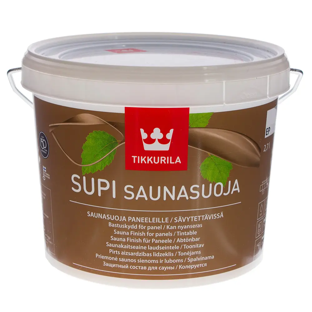 Фото Защитный состав для сауны акриловый Tikkurila Supi Saunasuoja 2.7 л Фото Защитный состав для сауны акриловый Tikkurila Supi Saunasuoja 2.7 л
