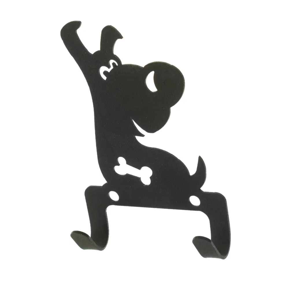 Фото Крючок двухрожковый DuckandDog Собака, сталь, матовый чёрный Фото Крючок двухрожковый DuckandDog Собака, сталь, матовый чёрный