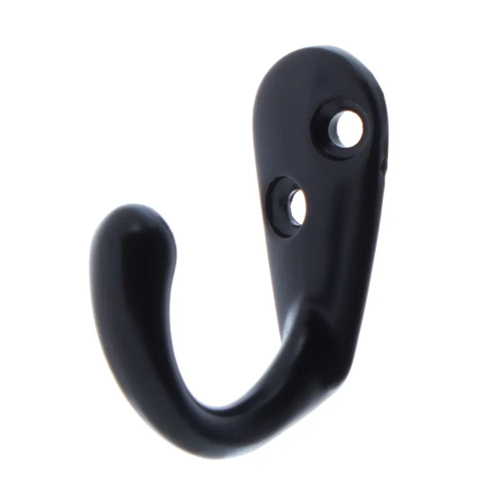 Фото Крючок одинарный маленький LK0101BL, металл, цвет чёрный Фото Крючок одинарный маленький LK0101BL, металл, цвет чёрный