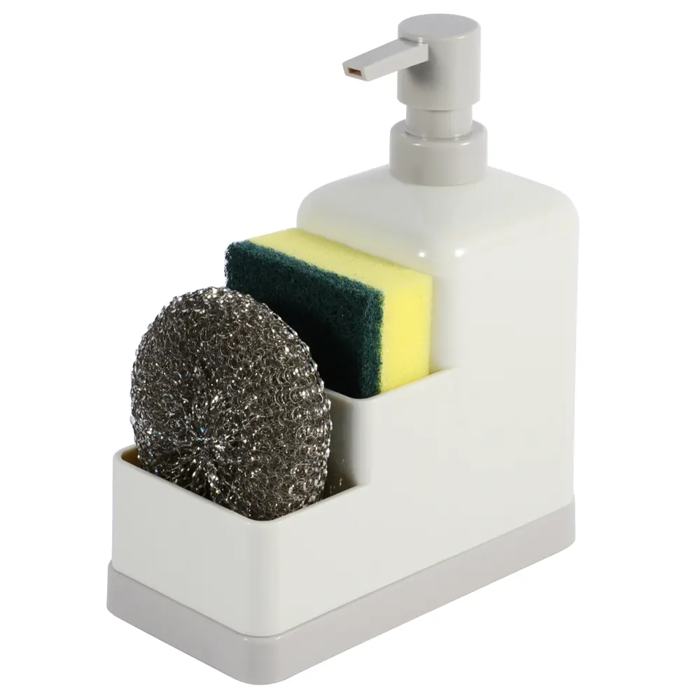 Фото 3 Диспенсер для жидкого мыла с держателем для губки RIO 8.5х19.5х16 см