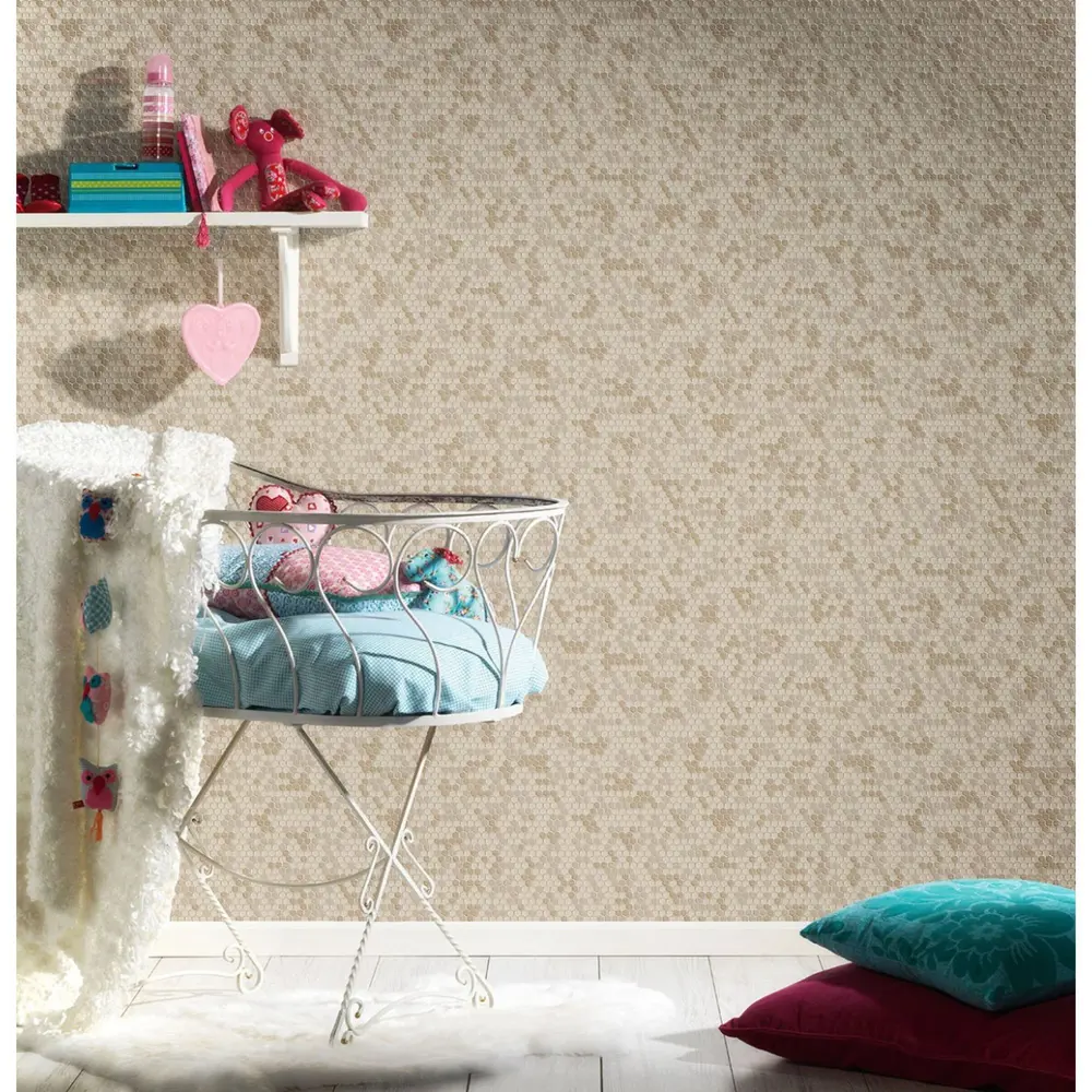 Фото 3 Обои флизелиновые 1.06х10 м геометрия цвет золотой АС 306764 Фото 3 Обои флизелиновые 1.06х10 м геометрия цвет золотой АС 306764