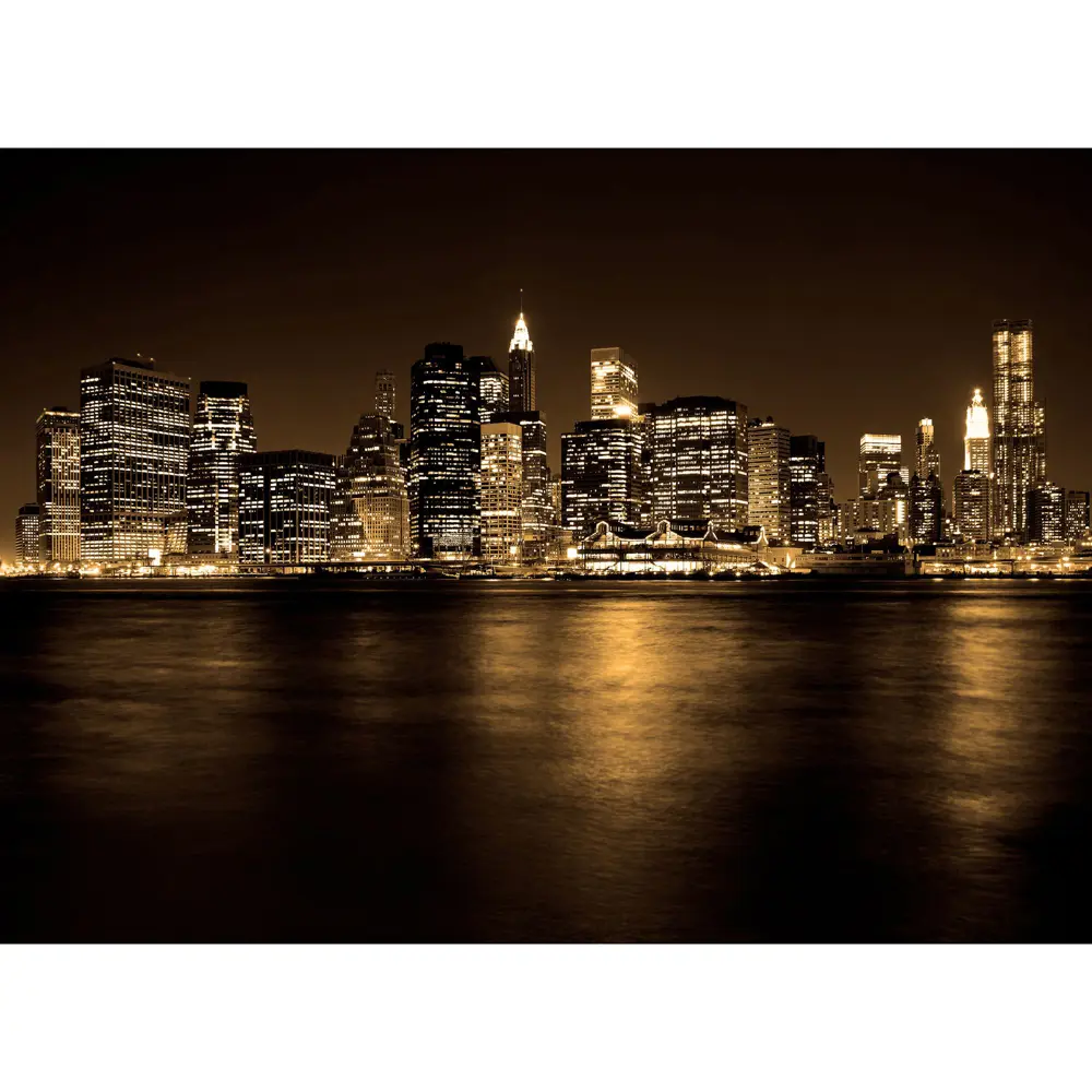 Фото Фотообои флизелиновые Ночной город 370x270 см Фото Фотообои флизелиновые Ночной город 370x270 см