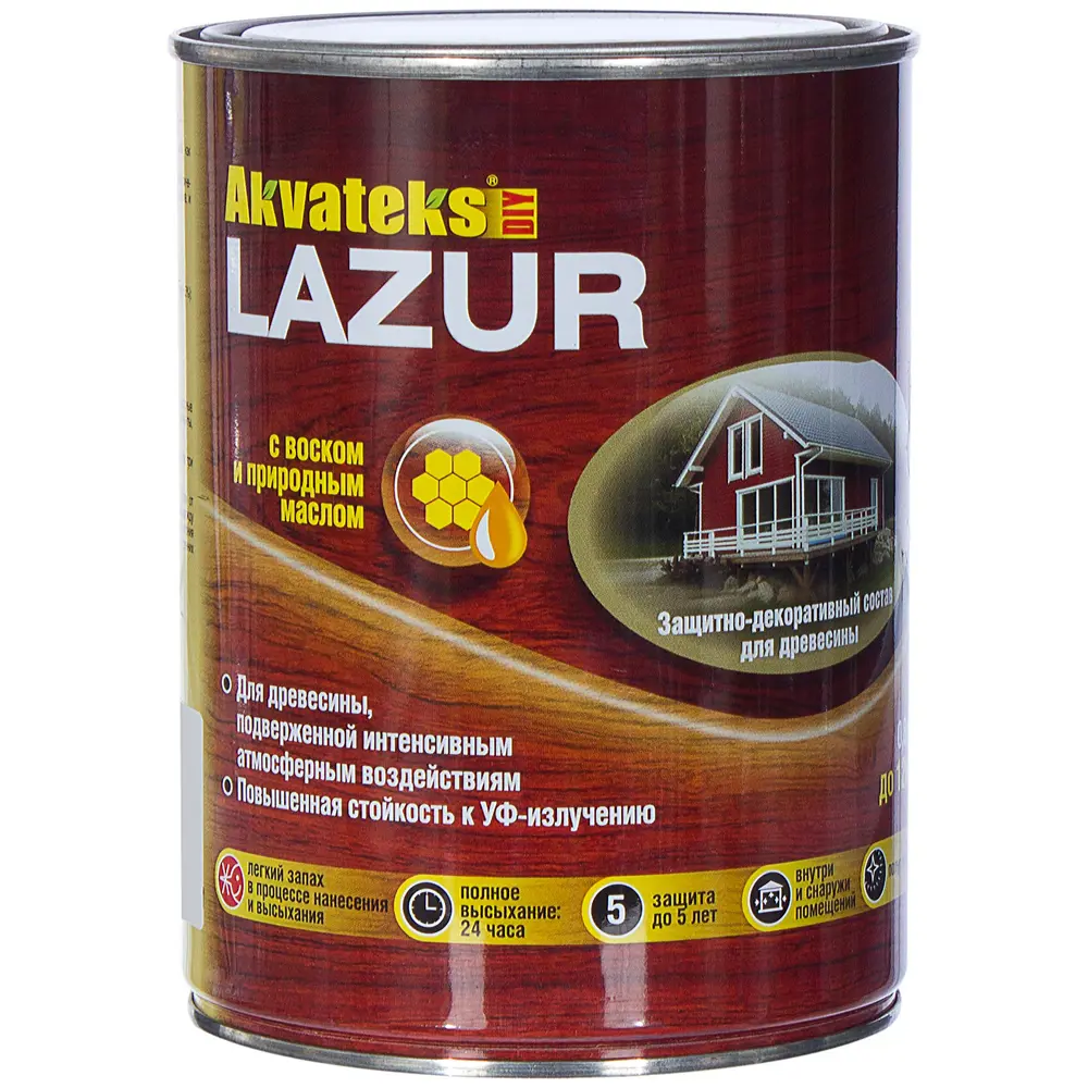 Фото 3 Антисептик защитно-декоративный для дерева Akvateks DIY Lazur цвет сосна 0.8 л Фото 3 Антисептик защитно-декоративный для дерева Akvateks DIY Lazur цвет сосна 0.8 л