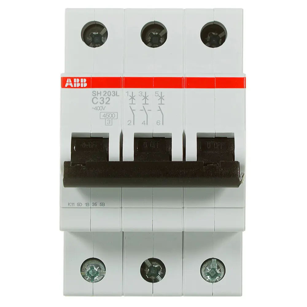 Фото 2 Автоматический выключатель ABB SH203L 3P C32 А 4.5 кА 2CDS243001R0324 Фото 2 Автоматический выключатель ABB SH203L 3P C32 А 4.5 кА 2CDS243001R0324