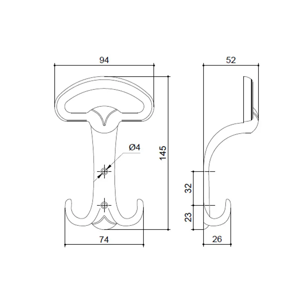 Фото 4 Крючок MC 11.452.A28, цвет бронза Фото 4 Крючок MC 11.452.A28, цвет бронза