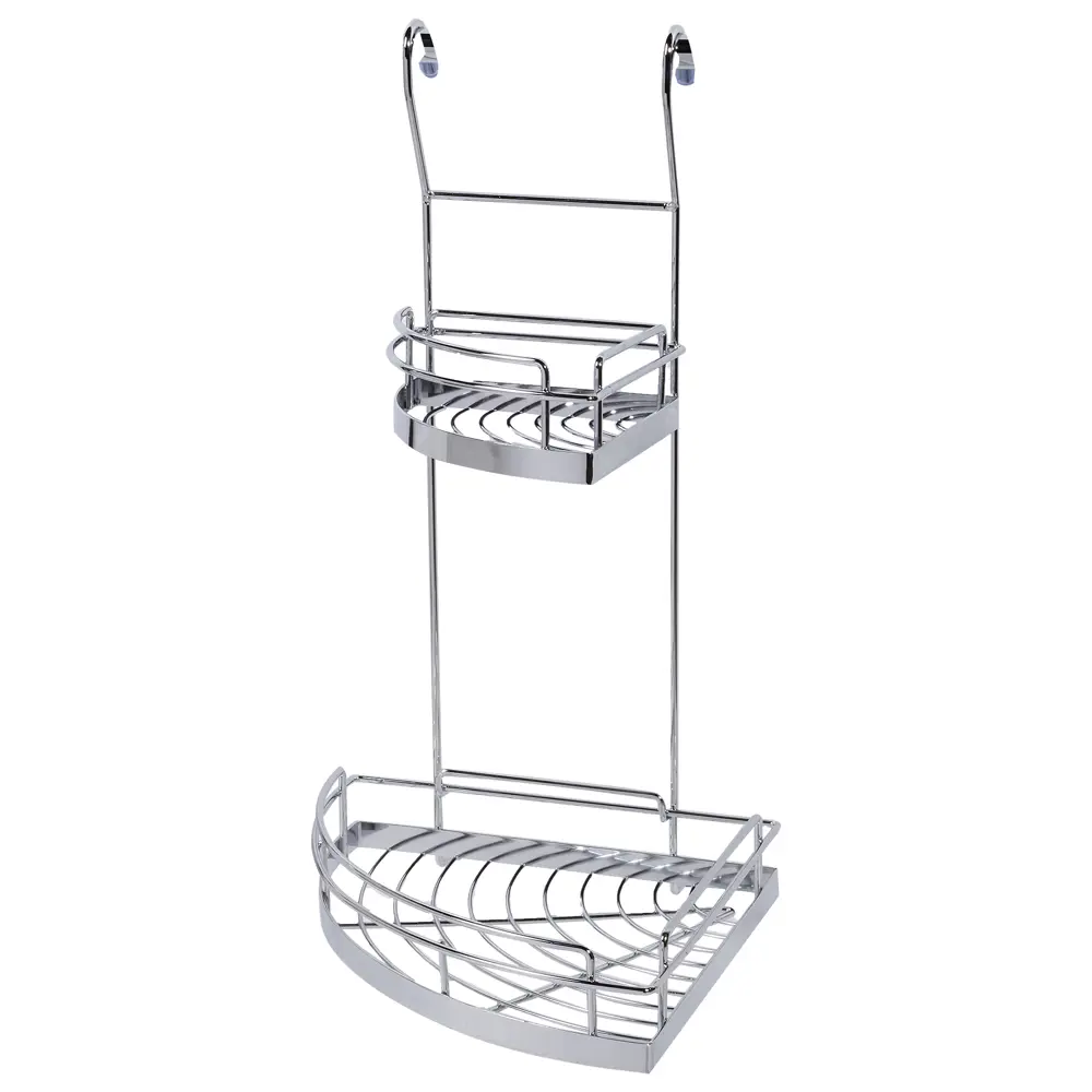 Фото Полка угловая двухъярусная Delinia 320х235х430 мм цвет хром Фото Полка угловая двухъярусная Delinia 320х235х430 мм цвет хром