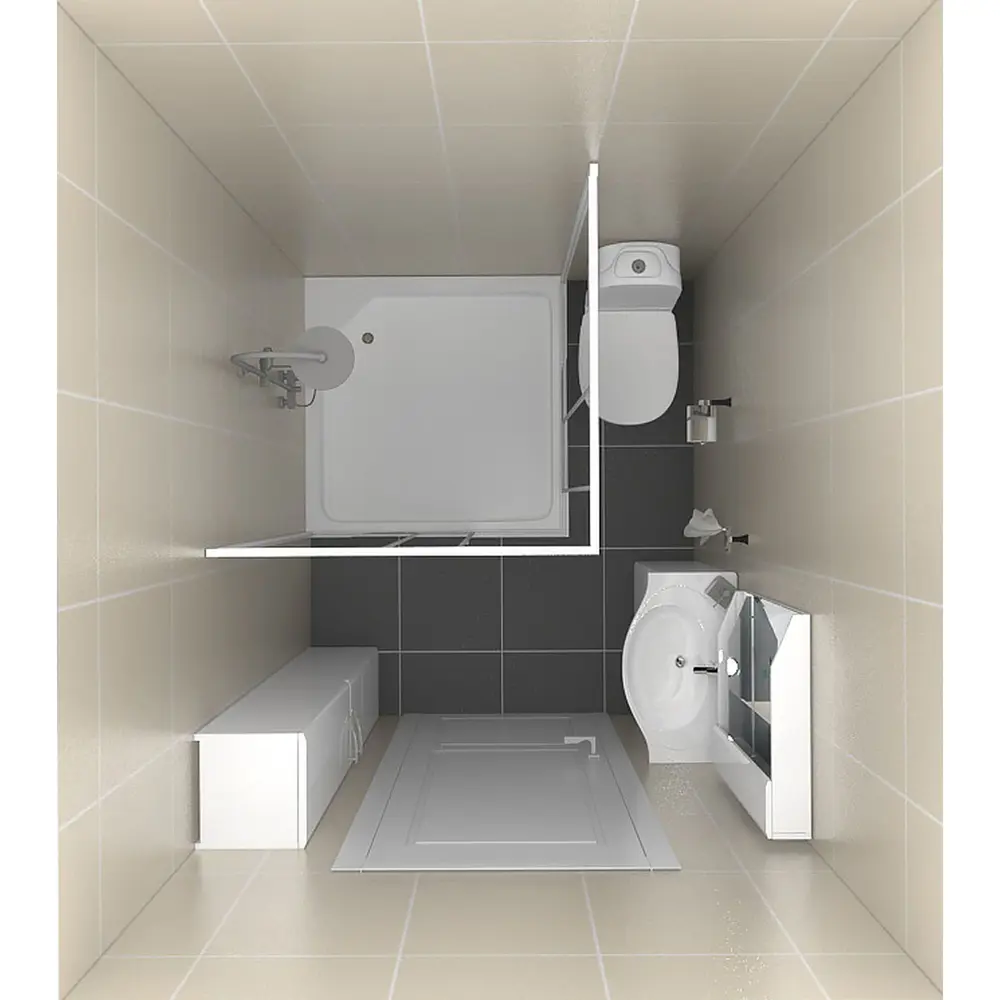 Фото 2 Душевая ширма Sensea Alur квадратная для поддона 100х100 см Фото 2 Душевая ширма Sensea Alur квадратная для поддона 100х100 см