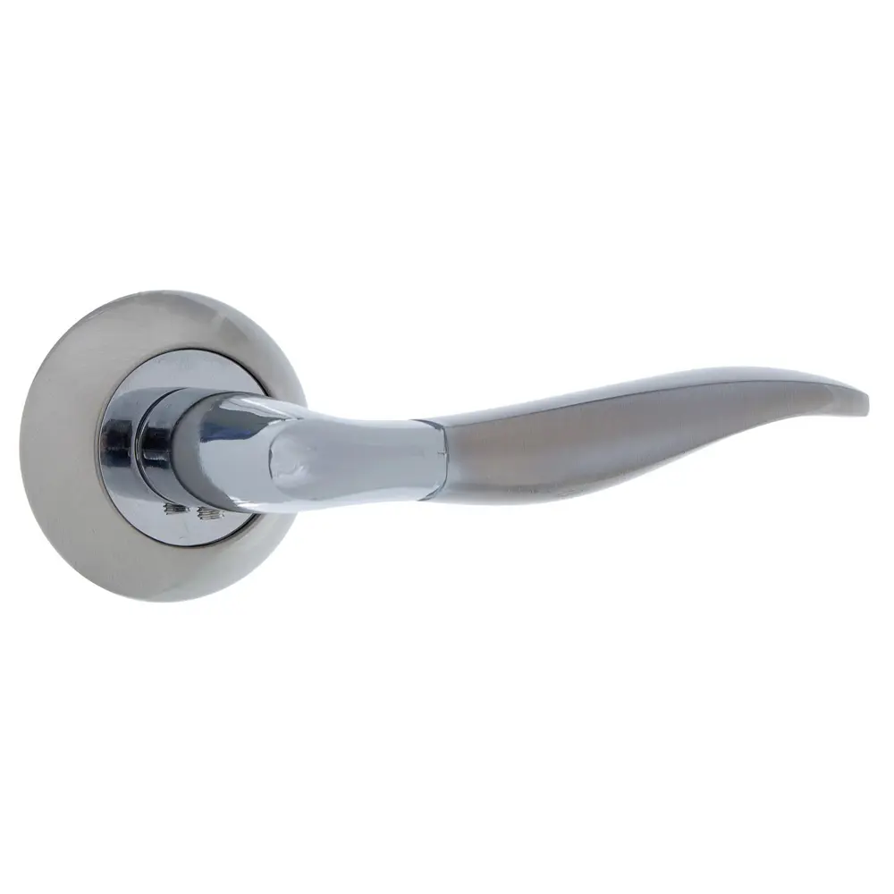 Фото Ручка дверная на розетке Inspire, алюминий, цвет никель Фото Ручка дверная на розетке Inspire, алюминий, цвет никель