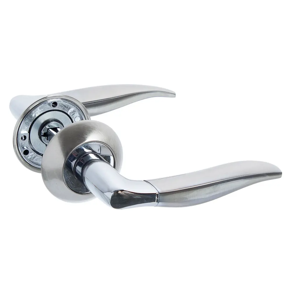 Фото 2 Ручка дверная на розетке Inspire, алюминий, цвет никель Фото 2 Ручка дверная на розетке Inspire, алюминий, цвет никель