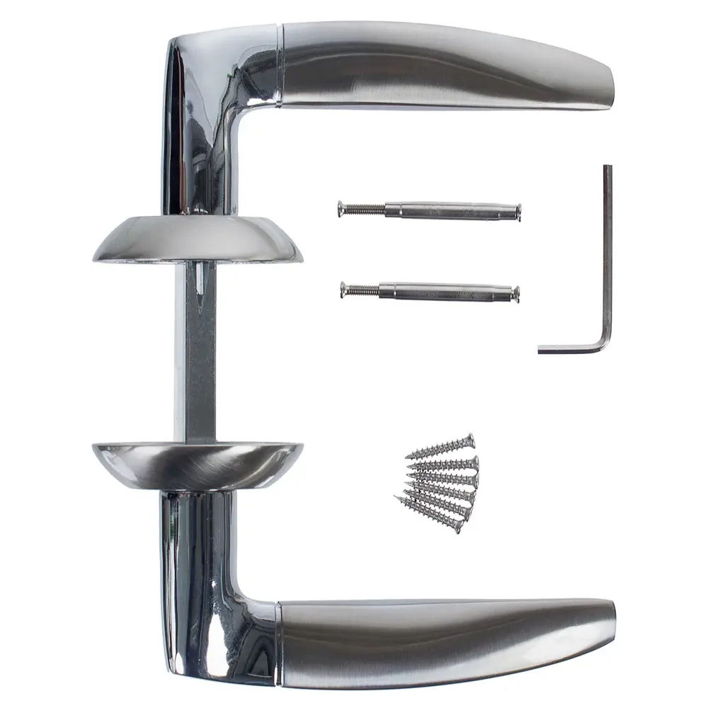 Фото 3 Ручка дверная на розетке Inspire, алюминий, цвет никель Фото 3 Ручка дверная на розетке Inspire, алюминий, цвет никель